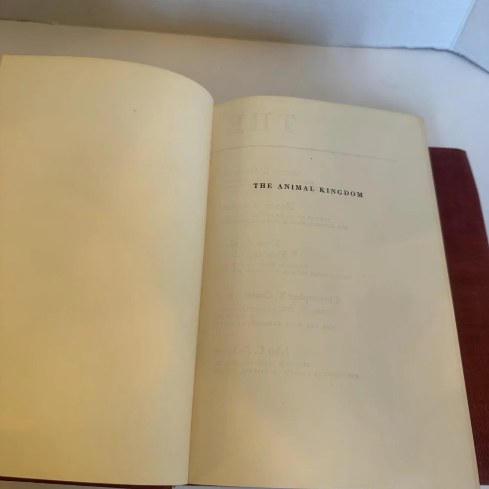 Vtg 1954 The Animal Kingdom 3 Vol Set Natural History Mid Century RedCloth Books